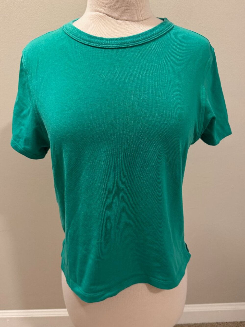 Womens 8 LuLuLemon Classic Fit Cotton Blend Short Sleeve Kelly Green T-Shirt $58